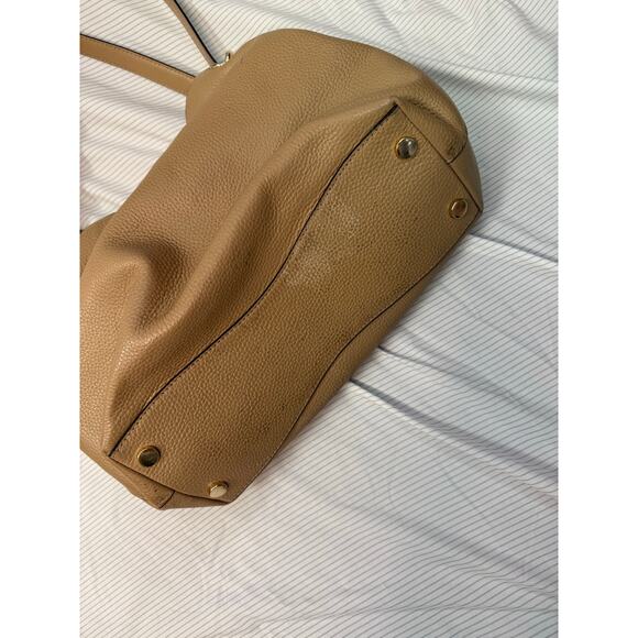 Michael Kors Raven Tan Leather Shoulder Tote Bag Purse Gs - Picture 6 of 7